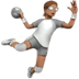 🤾🏽 person playing handball: medium skin tone display on Apple